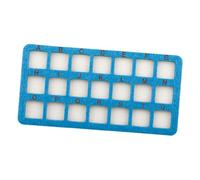 MotiveTech Tapis de Perles avec Grille, Plateau Rectangulaire à 21 Grilles, Tapis de Perles pour Projets et Fabrication de Bijoux, Bleu