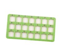 MotiveTech Tapis de Perles avec Grille, Plateau Rectangulaire à 21 Grilles, Tapis de Perles pour Projets et Fabrication de Bijoux, Vert