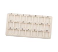 MotiveTech Tapis de Perles avec Grille, Plateau Rectangulaire à 21 Grilles, Tapis de Perles pour Projets et Fabrication de Bijoux, Beige