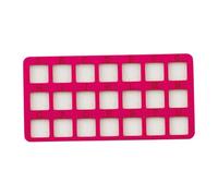 MotiveTech Tapis de Perles avec Grille, Plateau Rectangulaire à 21 Grilles, Tapis de Perles pour Projets et Fabrication de Bijoux, Rouge