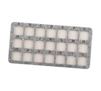 MotiveTech Tapis de Perles avec Grille, Plateau Rectangulaire à 21 Grilles, Tapis de Perles pour Projets et Fabrication de Bijoux, Gris