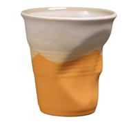 MotiveTech Tasse à Café En Céramique Tasse Créative Plissée Mug pour Lait et Eau Gobelet à Boisson Polyvalent Adaptée pour Hôtel Moderne Café Tendance, Orange