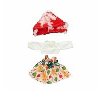 MotiveTech Tenue pour Poupée OB11 Design Mignon Vêtements pour Poupée 17 Cm Idée Cadeau Créative , Ensemble Chapeau Peluche Rouge
