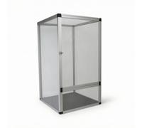 MotiveTech Terrarium Grillagé en Aluminium Léger Cage Grillagée en Aluminium Aéré pour Caméléons, Maison, Argent, Porte en Maille, 60 60 120CM