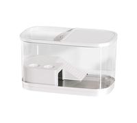 MotiveTech Terrarium pour Tortues Aquatiques avec Plateforme Solide Zone de Nourrissage et Couvercle Pratique en Matière PP Facile à Entretenir pour Tortues et, L