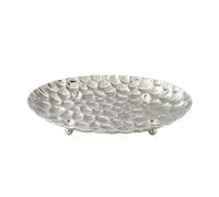 MotiveTech Texturé Plateau Fruits Ovale Plat peu Profond Ovale Finition Réfléchissante Objet Déco, Grand, Sans Base