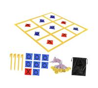 MotiveTech Tic Toe Jeu de Sac Toss Jeu de Lancer Cible Sable Jouet pour Famille Adultes Enfants En Nylon Résistant Adapté à Activités Extérieures Réunions, Sudoku Jaune