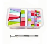 MotiveTech til Manucure Professionnel Kit D'éponges à Ongles til Préhension Rangement En Acier Inoxydable, Multicolore