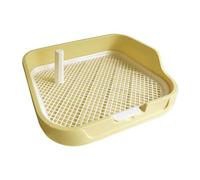 MotiveTech Toilettes D'entraînement pour Animaux de Compagnie avec Grilles en Filet pour Une Utilisation en Intérieur, Jaune