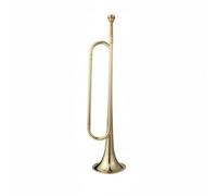 MotiveTech Trompette en Laiton Bugle pour Fanfare Instrument à Vent Classique Accord Standard pour Jeu Collectif Confort pour Débutants et Jeunes Adapté, Doré, Si Bémol, Avec Embouchure 7C