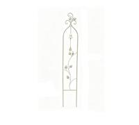 MotiveTech Tuteur de Jardin Treillis Plante Grimpante Support Extérieur Ornement Cloche en Fer Forgé Rustique Feuillage avec Décoratif Léger 900 G Adapté Cour Terrasse Mur de Jardin, Blanc