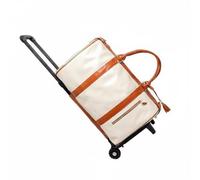 MotiveTech Valise de Sac de Bagage Multifonction Cuir PU Rigide Intérieur Polyester Lisse Trolley Détachable Convertible Main, Array, Beige Et Marron, 52x25.4x31.75 CM