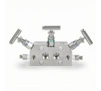 MotiveTech Vanne de Pression Robinet Ensemble Industriel en Acier Inoxydable à Finition Brossée pour Régulation et Mesure Stable Ouvertures Usinées et Ports