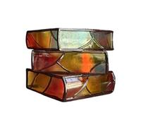 MotiveTech Vase en Forme de Livre, Pot de Fleurs en Forme de Pile de Livres, Cache-Pot Décoratif pour Amoureux des Livres, Surface Artistique en Résine pour Ense, 3 Couches