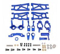 MotiveTech Vehicle Lot Pièces Rc Kit Métal Bras de Moyeu de Direction Cupes de Direction Alliage d'Aluminium CNC Surface Anodisée Protection, Blue