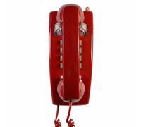 MotiveTech Vintage Wall Telephone Téléphone Mural Rétro Combiné Décoratif Cadran d'Inspiration Rotatif Carillon Métallique Corps Solide Usage Décoratif Non, Rouge