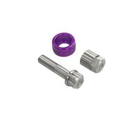 MotiveTech Vis Sécurité avec Bague Verrouillage Boulon Antivol Stable Écrou Antivol pour Motards, Violet