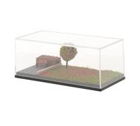 MotiveTech Vitrine pour Véhicule Miniature 1/64, Protection Contre La Poussière, Espace D'exposition pour Figurines, scène de printemps