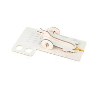 MotiveTech Voiture électrique à bande de caoutchouc, matériel de bricolage, accessoires en bois, éducation, assemblage à la main, expérience scientifique