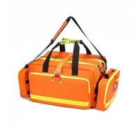MotiveTech Waterproof Medical Case Trousse de Secours Sac Médical Mallette Paramédicale Valise d'urgence à Rangement Organisé Tissu Étanche TPU et Oxford Adapté, Array, Orange avec Accents Jaune