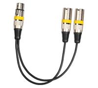 MotiveTech XLR Splitter Cable Câble Balanced Y Adaptateur Connecteur Résistant Convient pour Home Cinéma Mixeur, Jaune