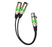 MotiveTech XLR Splitter Cable Câble Balanced Y Adaptateur Connecteur Résistant Convient pour Home Cinéma Mixeur, Vert