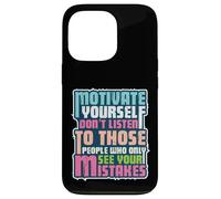 Motivez-Vous et ignorez Les critiques | Vintage Vieilli Coque pour iPhone 13 Pro