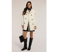 Motivi Kimono-style Coat In Wool Blend Fabric White Taille: L | Manteaux à double boutonnage Outlet | Femme | Blanche
