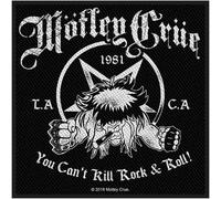 Motley Crue - Patch "You Can't Kill Rock & Roll" RO9621 (Taille unique) (Noir/Blanc)