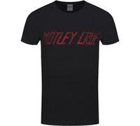 Motley Crue T-Shirt Distressed Logo Homme Noir - Taille S Noir G