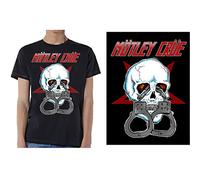 Motley Crue - T-Shirt # L Unisex Black # Skull Cuffs 2 [Import]