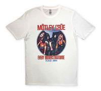 Motley Crue - T-Shirt # M White Unisex # Every Mothers Nightmare