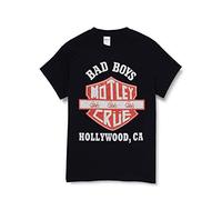 Motley Crue - T-Shirt # S Unisex Black # Bad Boys Shield [Import]