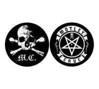 Motley Crue - Tapis pour platine, crâne avec pentagramme RO5809 (Taille unique) (Noir/Blanc)