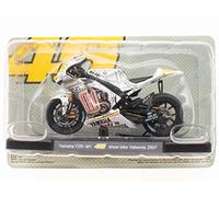 - Moto 1/18 de The Doctor Valentino Rossi #46, Reproduction Compatible avec Yamaha YZR-M1 - Show Bike Valencia 2007 - VR040