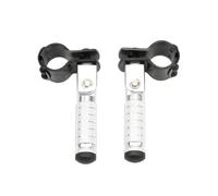 Moto 1 Paire De Pédales Pied Moteur Électrique Pédale Pliable Pegs Moto Électrique Vis Écrous(ARGENT)