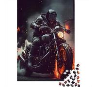 Moto 1000 Pièces Papier Résistant Chevalier du Feu Puzzle Adultes Puzzle Portable Soirée Jeux en Famille Stimulant Et Amusant Facile Ranger 70x50cm/1000pcs