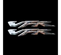 Moto 3D pour Honda VFR 400 800 1200 Autocollants Réservoir Pad Décoré Décalcomanies Étui À Autocollants VFR (Color : Chrome)