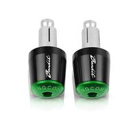 moto 7/8 "22mm Poignées De Guidon De Moto Extrémités Bouchon De Guidon Bouchon D'extrémité Pour Suzuki GSF 250 400 1200 1250 600 600S 650 650S 650N BANDIT extrémité du manche(Black-Green)