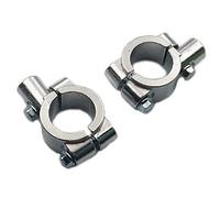 Moto 7/8 pouce 22mm Guidon M10 10mm Miroir Clamps Adaptateur de montage pour Double Sport Dirt Bike ATV Off-Road Quad Personnalisé (argent)