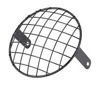 Moto 7 "Headlight Mesh Grill Side Mount Universal Cover Mask pour Cafe Racer (Noir) Grille de phare de moto de 7 pouces, moto de de phare