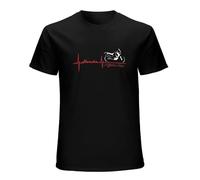 Moto Africa Twin Battito Cuore T-Shirt Mens Unisex Black Tees S