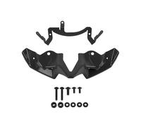 Moto Aileron Avant pour Kawasaki Z900 2020-2025 Spoiler Avant À Force D'appui Spoilers Frontaux Nus Winglet Kit De Déflecteurs D'aile Aérodynamiques Aileron Moto(Bright Black)