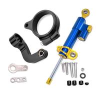 moto amortisseur guidon Compatible Avec R1200GS Pour LC 2013-2016 Amortisseur De Direction Pour Moto Stabilisateur Support De Montage Réglable Accessoires Universels(Blue-Yellow)