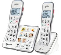 MOTO-Amplidect 595 Photo Duo - Téléphones Fixes Amplifiés Avec Fonction Sos, Sonnerie Puissante Et Larges Touches Photo Personnalisables Pour Séniors - Perte Auditive Moyenne Ou Sévère - Version Fr