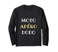 Moto apero Dodo Humour Motard Homme Biker Humoristique Manche Longue