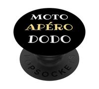 Moto apero Dodo Humour Motard Homme Biker Humoristique PopSockets PopGrip Adhésif