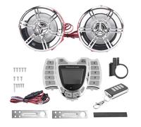 Moto Audio Haut-Parleurs StéRéO Sans Fil Bluetooth Lecteur MP3 éTanche FM Audio pour Moteur Scooter VéLo ATV UTV