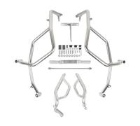 Moto Autoroute Crash Bar pour Ducati pour DesertX 2022 2023 2024 Protection Moteur Pare Chocs Carénage Supérieur Moto(Silver)