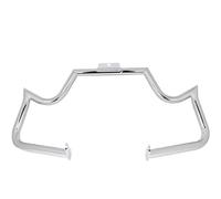 Moto Autoroute Crash Bars Pour Harley Pour Les Modèles Softail FL Pour Fat Boy Pour Heritage Pour Classic Pour Slim Pour Deluxe 2000-2017 Protection Moteur Barre D'autoroute Crash Fits(Silver)